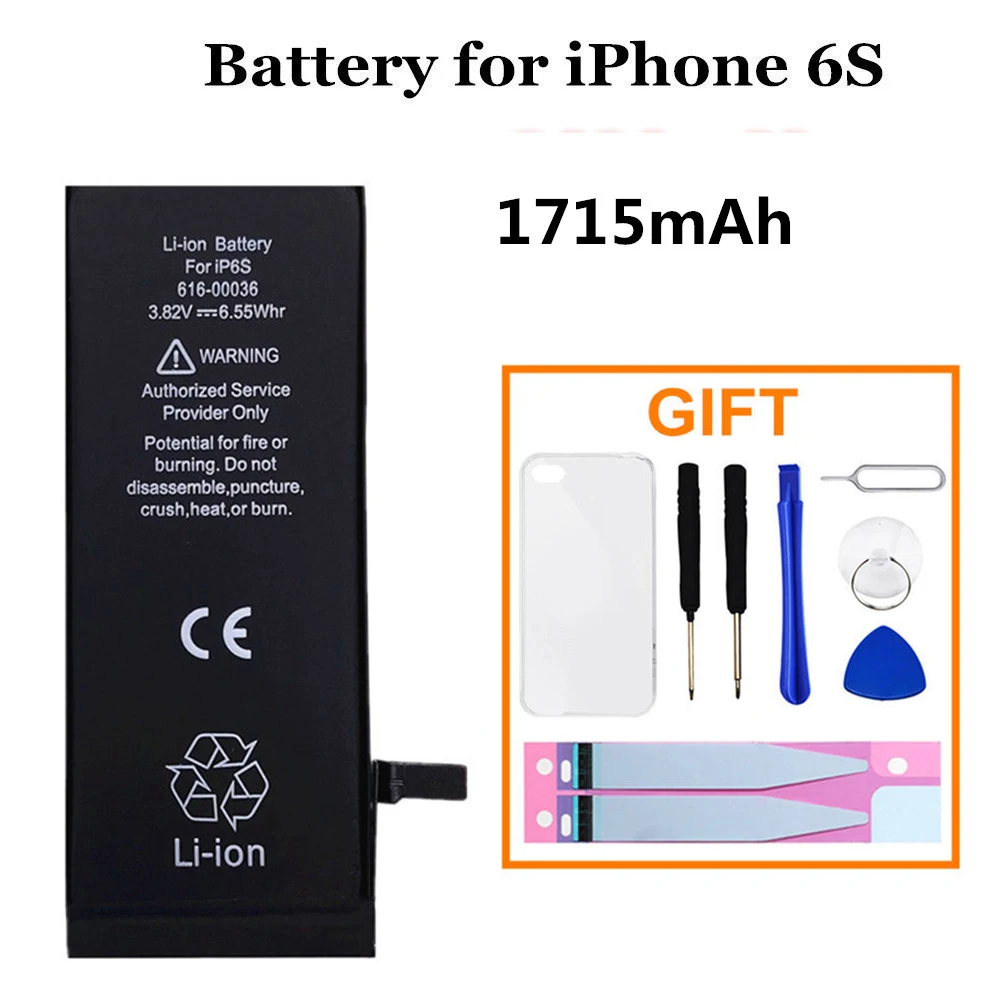 Сменная батарея для iphone 6, 6G, 6S Plus, замена батареи, реальная емкость, чехол для мобильного телефона, инструменты для iphone, батарея - Цвет: for 6S