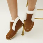 Женские замшевые ботинки для снежной погоды, теплые зимние ботильоны на толстой плюшевой подкладке, мягкие женские ботинки без застежек с квадратным носком, ботинки на платформе, новинка 2021