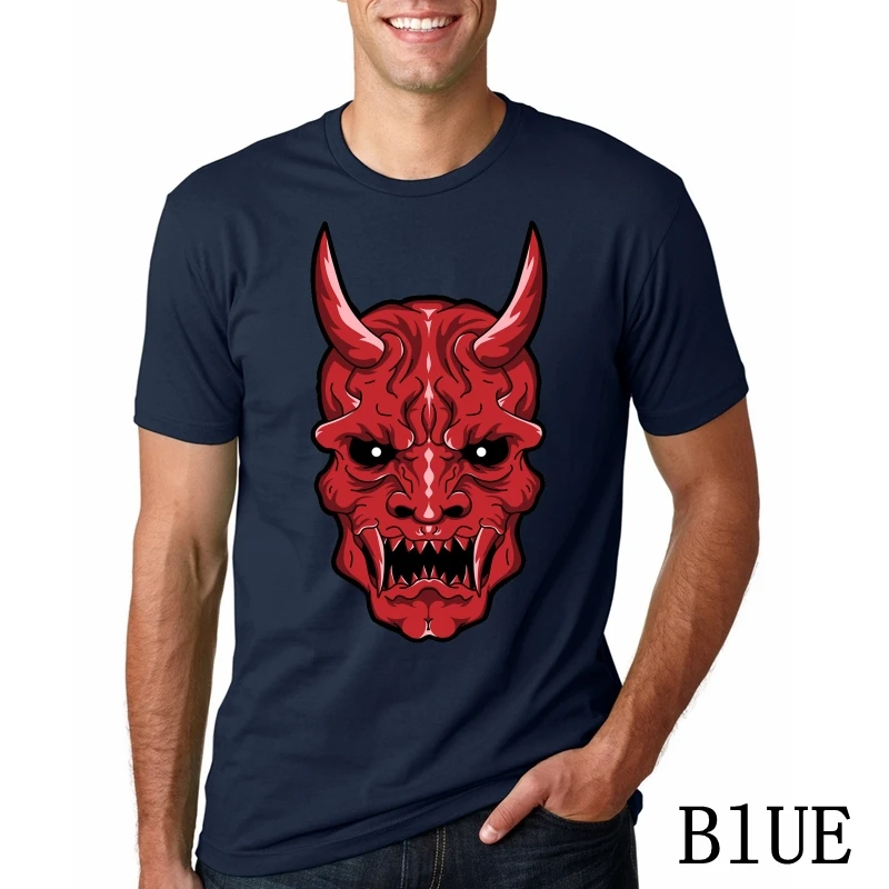 

Japan Style Chinese Satan Devil O Neck Brand Clothing Men T Shirt Top Tee Funny Tops Tees High Quality Male Cas