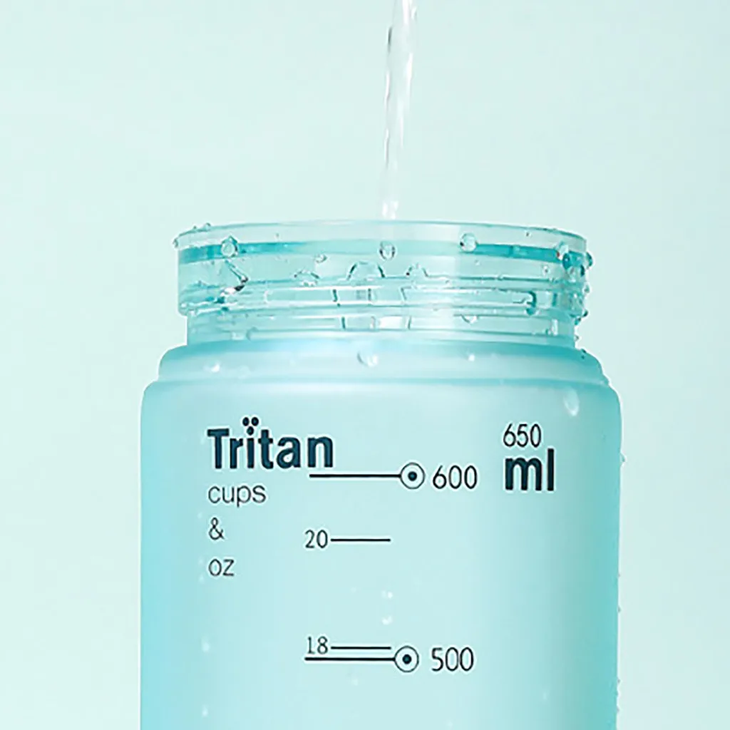 650 мл Спортивная бутылка для воды из тритана eco friendly одним нажатием открыть на