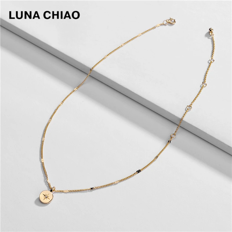 LUNA CHIAO Многослойные Изящные мини круглые подвески для женщин|Ожерелья с