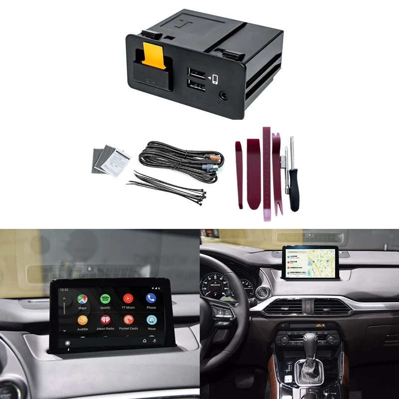 Для Apple Carplay Android Авто USB Aux адаптер Hub комплект для модернизации Mazda 2 3 6 | Автомобили