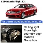Автомобильный светодиодный Canbus для Mercedes Benz C Class W202 W203 W204 W205 1993-2019, светодиодный интерьерный купольный дверной светильник, комплект аксессуаров