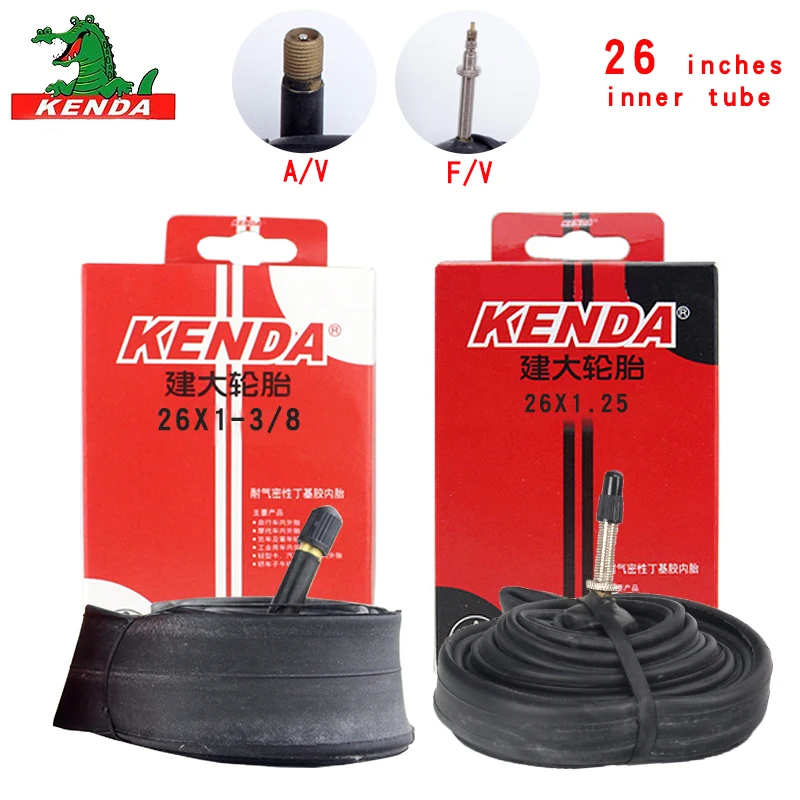 Велосипедная внутренняя трубка Kenda шины для горного велосипеда 26*1-3/8 26*1 25 S/V F/V