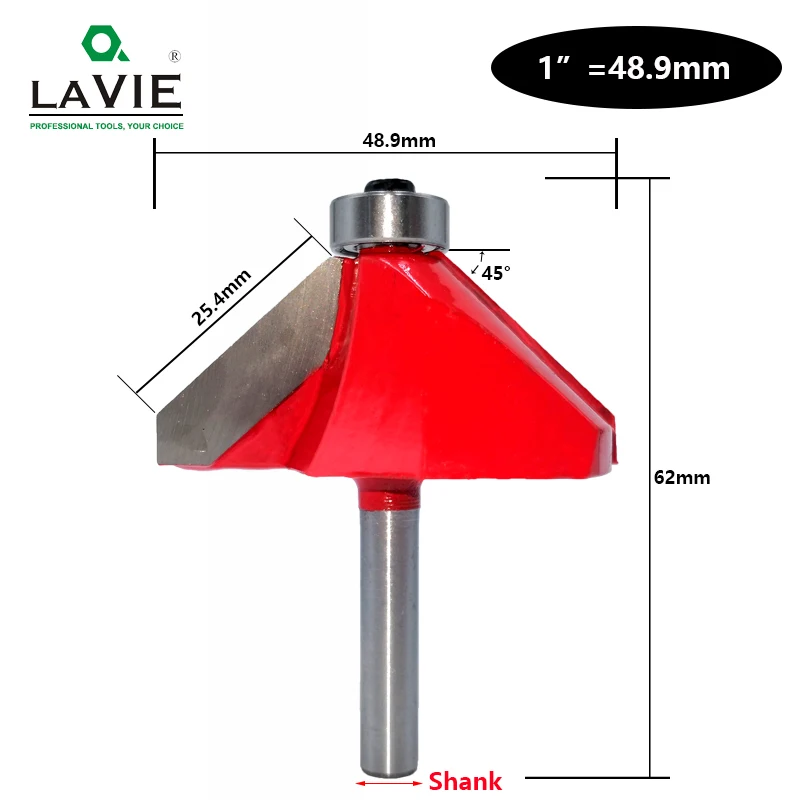 LAVIE 1 шт. 6 мм 35 хвостовик 45 градусов фаска фреза кромка формование конические