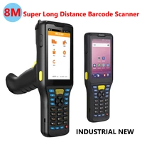 android 9 0 pda 8 meters ultra long distance barcode qr code scanner for large warehouse management data terminals