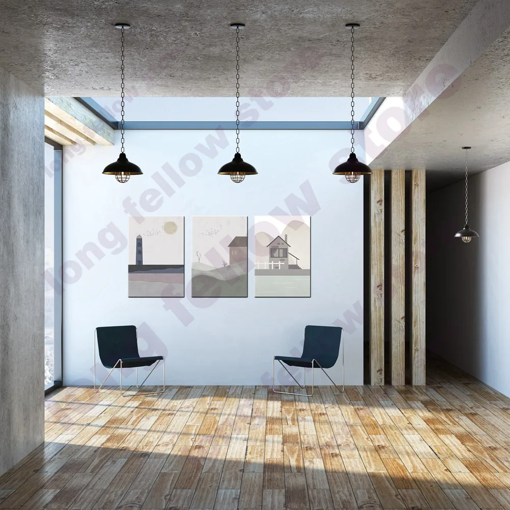 Настенная картина с цветными оленями и розовыми цветами для гостиной офиса лобби