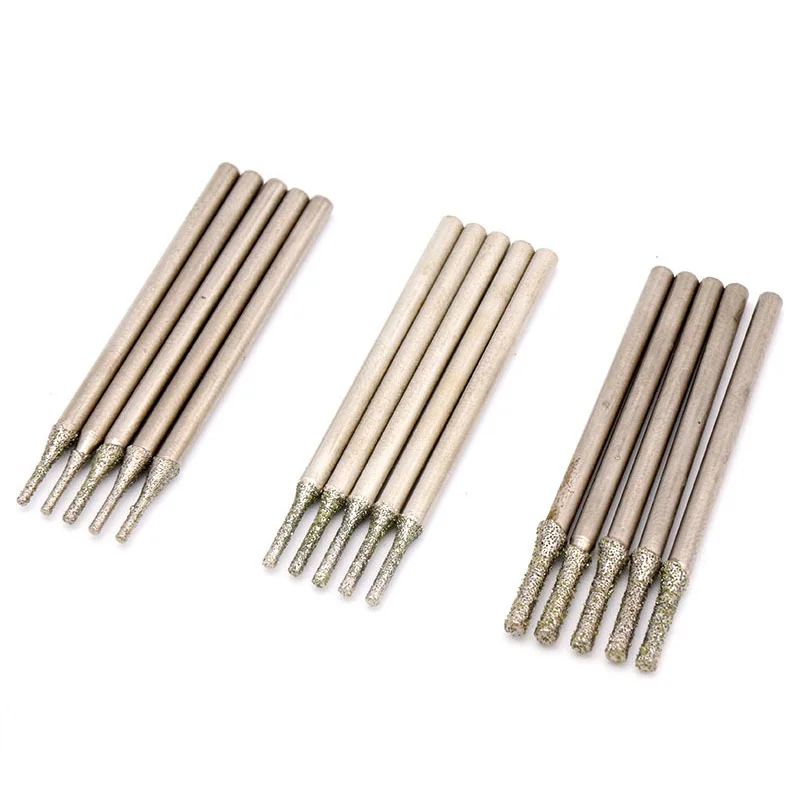 10-Piece Diamond Grinding Head Bur Bit Set for Dremel Rotary Tool Accessories Mini Drills image 4