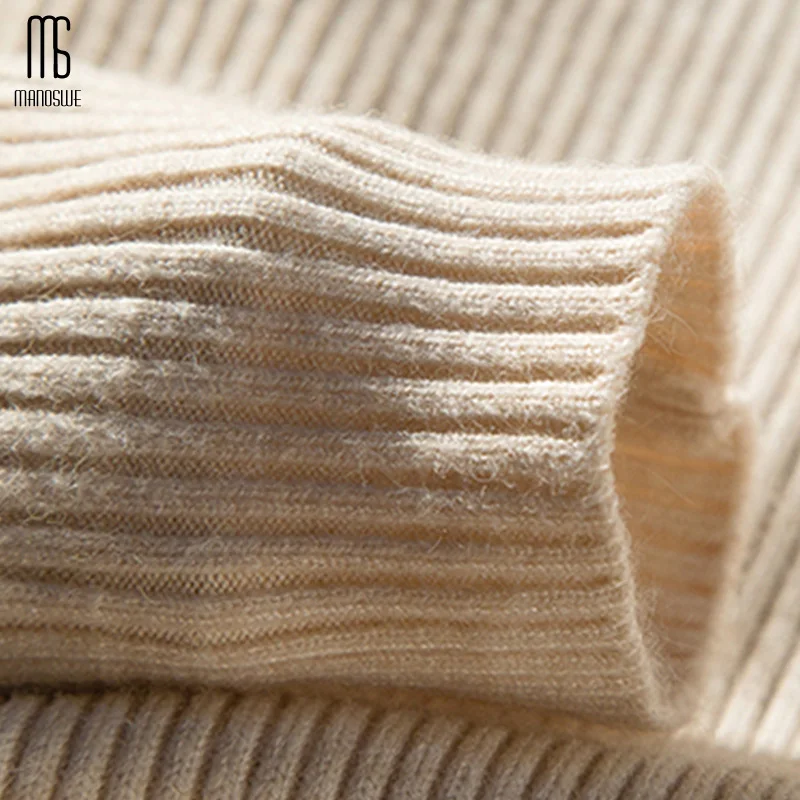 Manoswe мужской свитер с высоким горлом зимний теплый однотонный 2019 повседневная