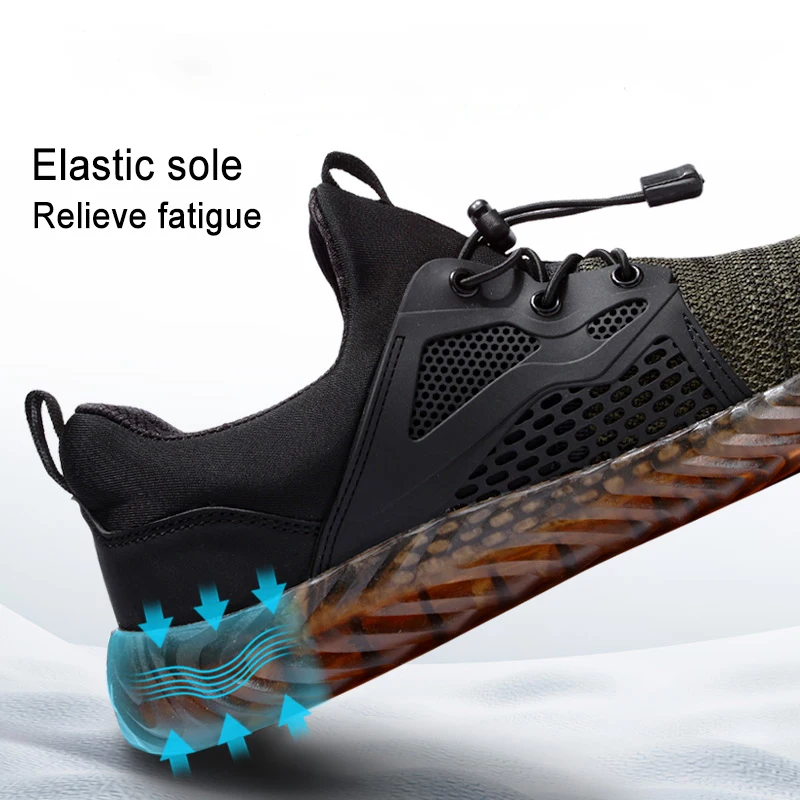 DYKHMILY/Мужская обувь со стальным носком для работы легкие дышащие мягкие