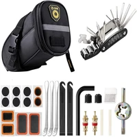 multi tool kit bike bicycle repair tools set saddle bag cycling tail rear pouch bag tire patch pry tire rod bike rear seat bag