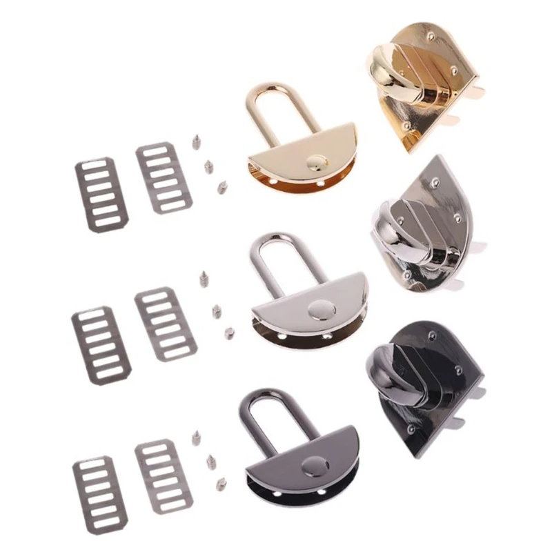 

Turn Lock Clasp Purse Closure Twist Locks Fasteners Metal Hardware Clip Clasp Buckles for DIY Handbag Shoulder Handle Bags