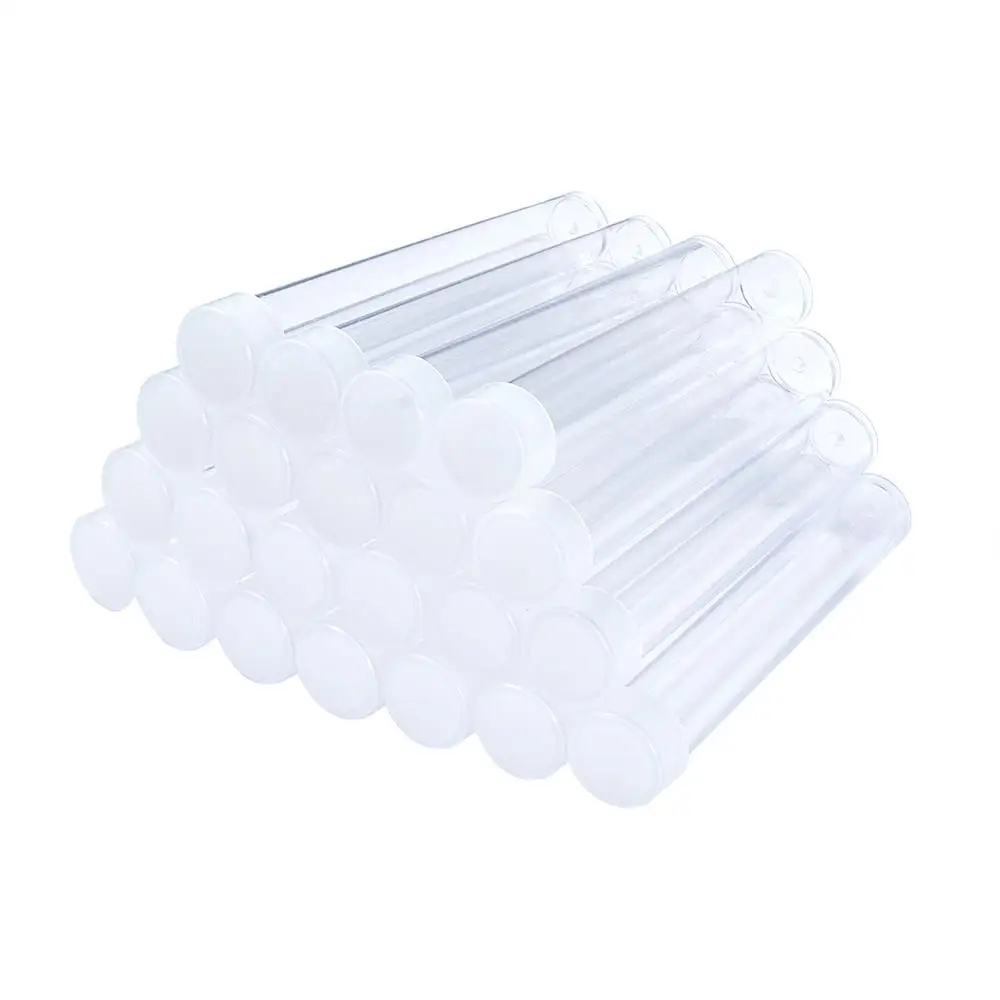 100Pcs Transparent Plastic Bead Containers Storage Bottle for Jewelry Small Component Organizer Jars Jewelry Packaging Display