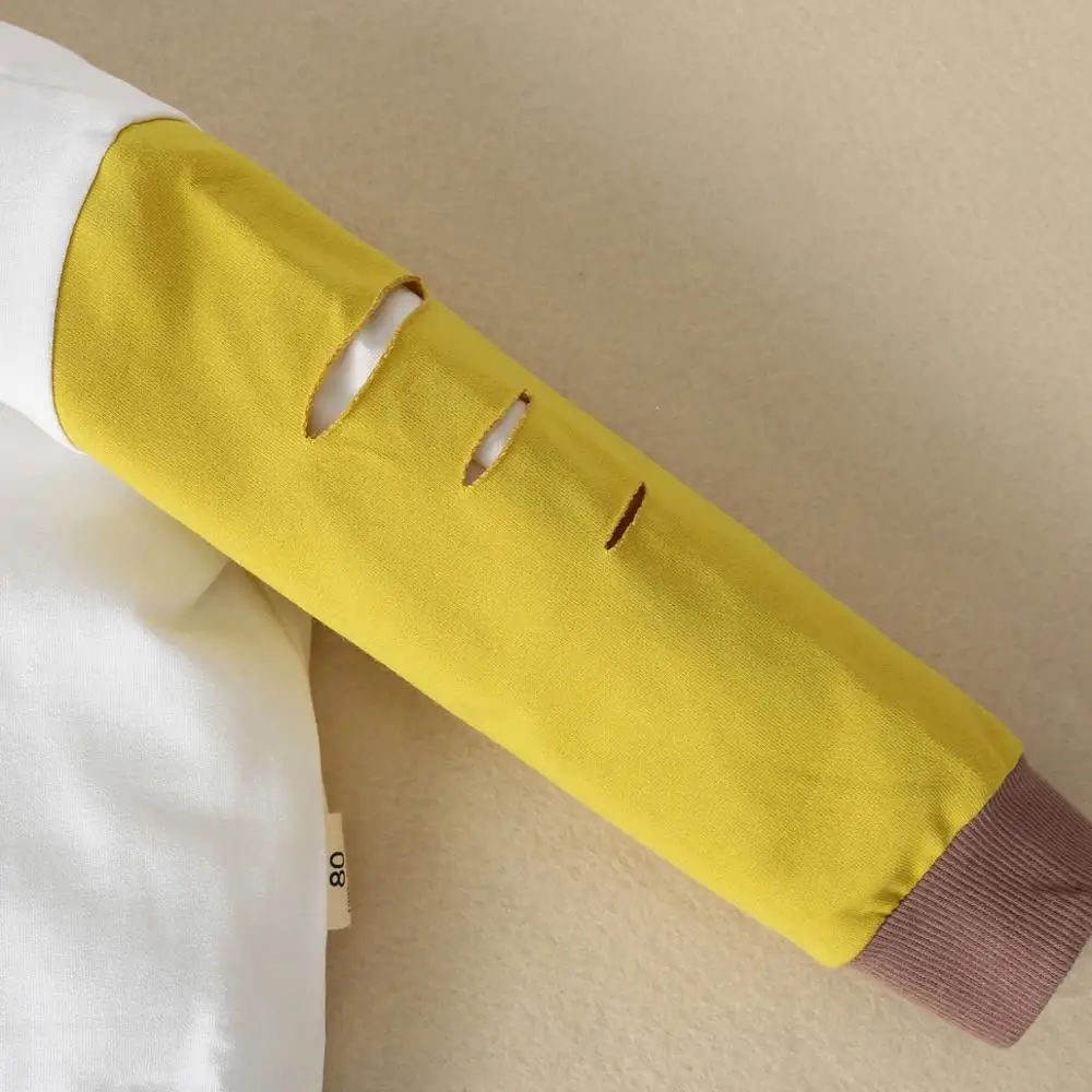 Одежда для маленьких мальчиков 2019 Осенний свитшот модные топы с цветными блоками