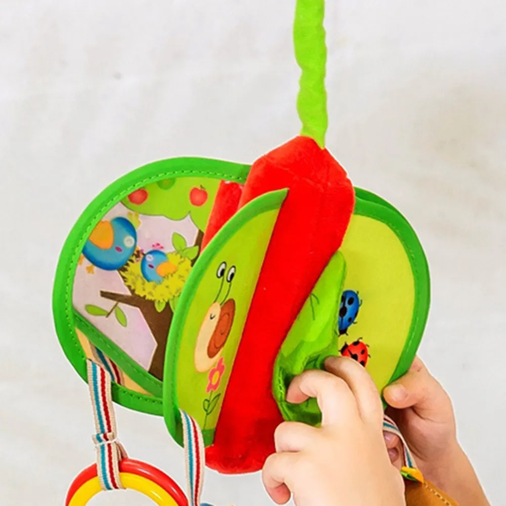 

Infant Baby Rattle Stroller Toy with Teether Cartoon Musical Bed Crib Mobile Rotating Hanging Bell Toy Newborn Educational Toys