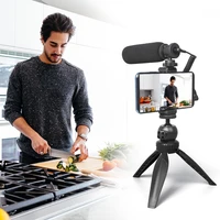 maono smartphone video microphone kit super cardioid shotgun interview vlog mic with tripod stand for dslr camera phone pc