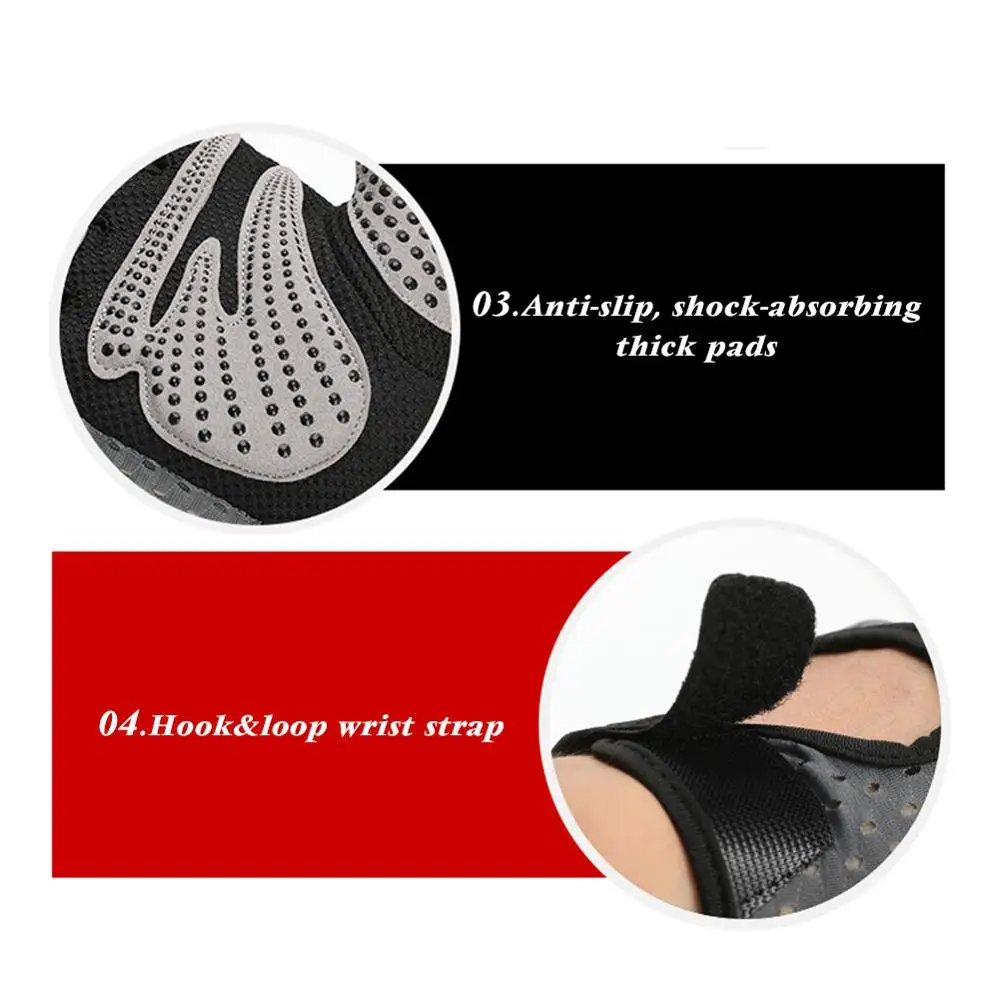 

1 pair Breathable Half Finger Cycling Gloves Anti Slip Pad Motorcycle MTB Road Bike Gloves Men Women Sports Bicycle Gloves