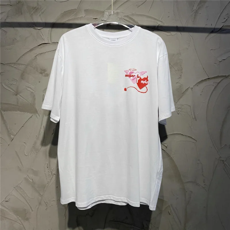 

Best Quality Vetements T Shirt Men Women 1:1 T-shirt Mosaic Love print Vetements Tee VTM Tops Oversized Summer Style
