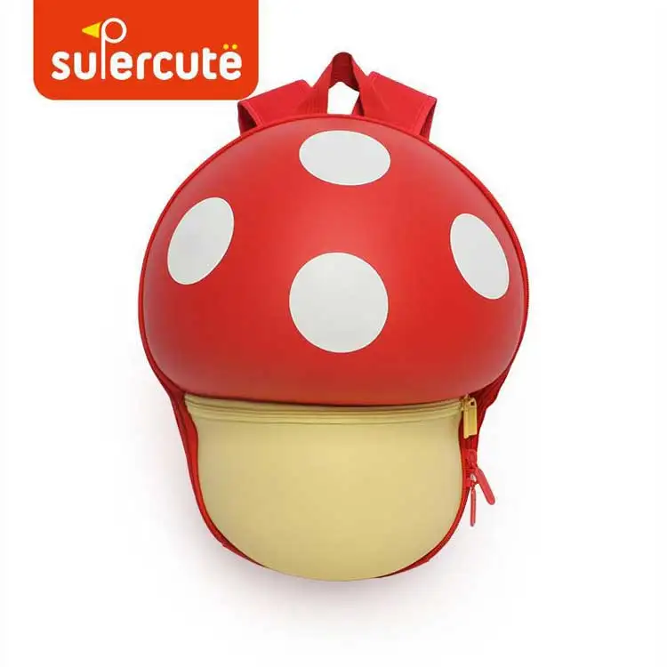 3D милый Mochila Marshroom рюкзак для девочек и мальчиков Kawaii детские сумки для путешествий на открытом воздухе детская сумка на подарок водонепроницаемый высокое качество от 3 до 8 лет - Цвет: Red Backpack