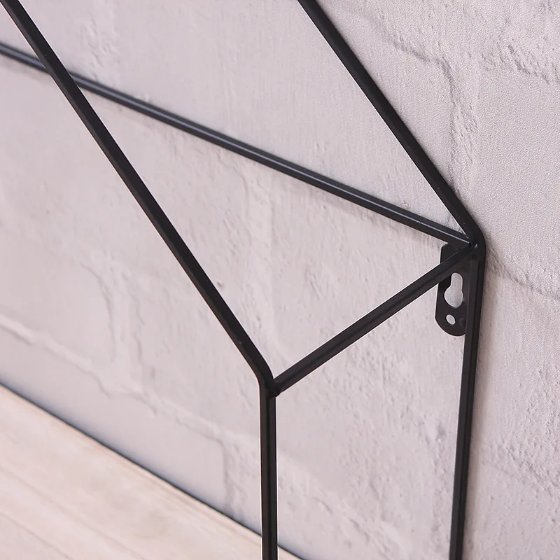 Креативный DIY треугольный ящик для дома шкаф хранения железная твердая древесина