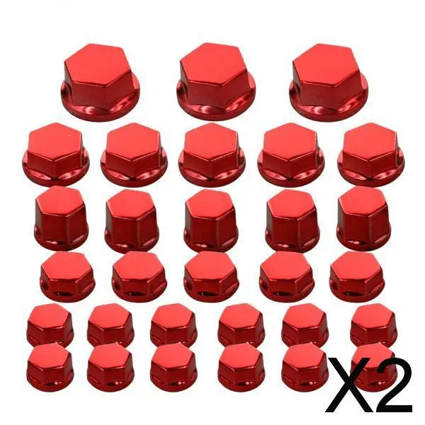 

2x30 шт. крышка винта для мотоциклетной гайки для Kawasaki Honda Harley Honda Red
