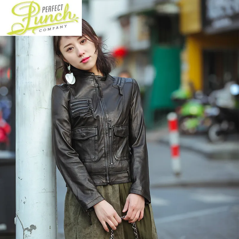 Короткие женские из натуральной кожи 100% Дубленка для женщин 2021 весенние