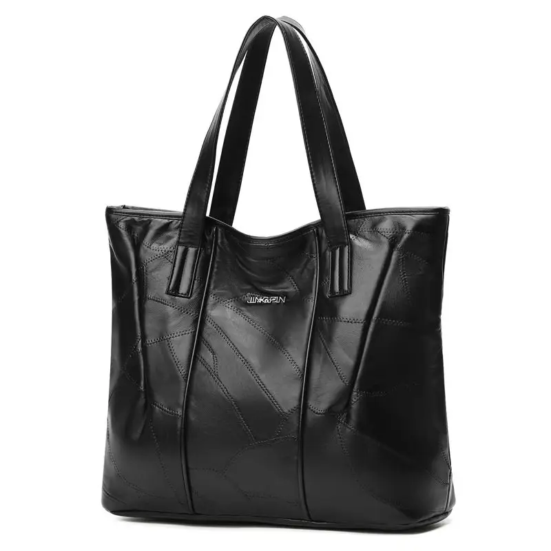 Черный DIINOVIVO Ladies Casual Bags Soft PU Leather Shoulder Bag Women Handbags High Quality Tote Bags For Women Large Bag WHDV1284 - Цвет: Черный