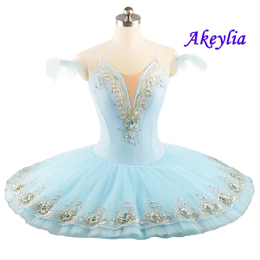 

Sky Blue Ballet Tutus costume Classical lilac Professional Tutu Girls Pancake Sleeping Beauty Variation Ballerina Dress JN0229