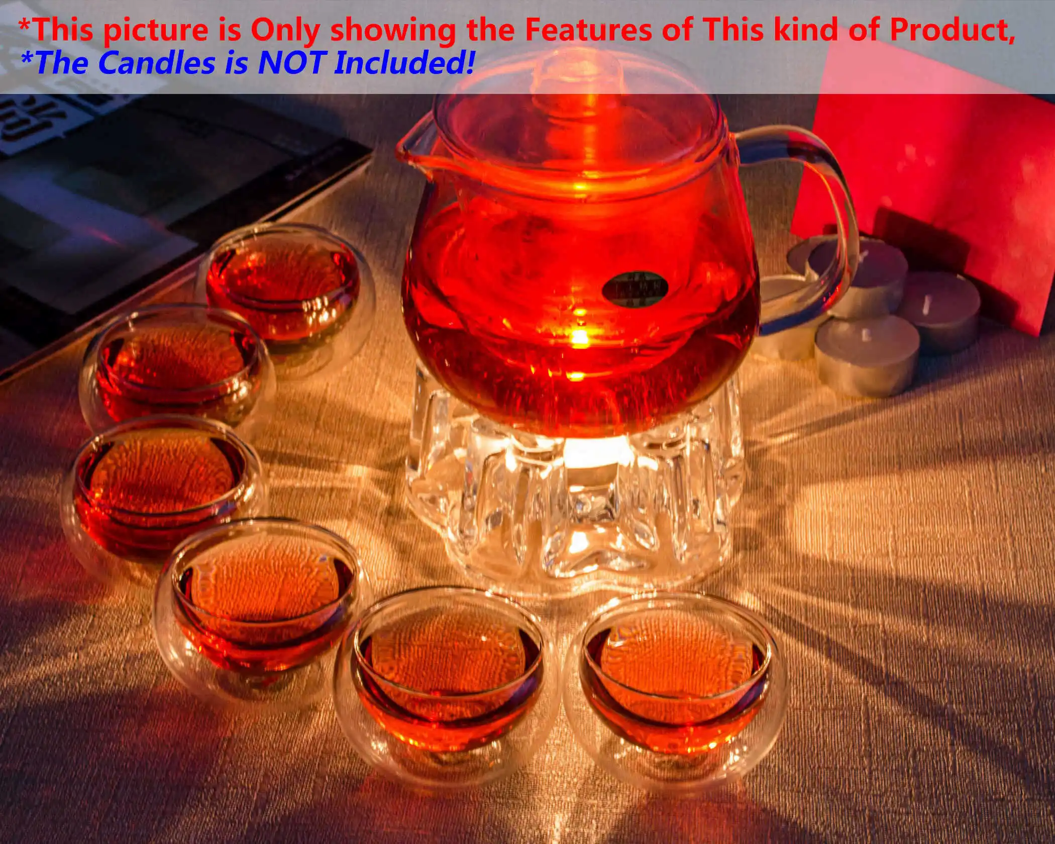 1x Китайский кунг фу чайный сервиз 485 мл жаростойкий стеклянный горшок +