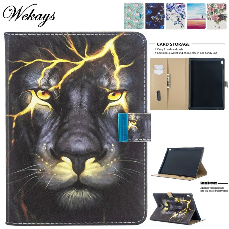 

Wekays Coque For Lenovo Tab 4 10 Plus TB-X704L X704F X704N Cartoon Lion Leather Case For Lenovo Tab4 10 Plus 10.1" Cover Cases