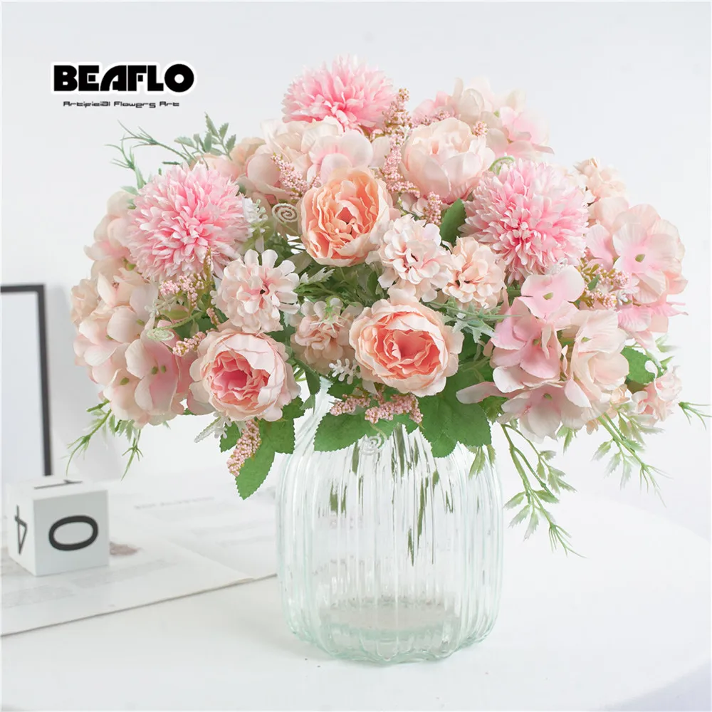 

1 Bouquet Artificial Flowers Peony Fresh Flower Silk Fake Flower flores for DIY Home Party Garden Wedding Decoration