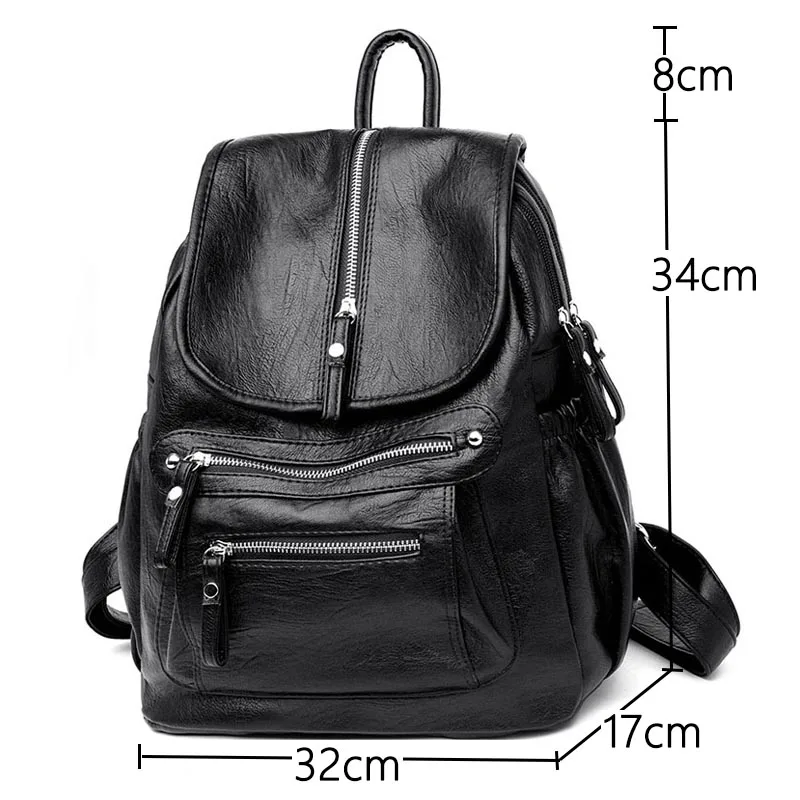 Женский кожаный рюкзак высокого качества Sac Dos mochila mujer школьный для девочек