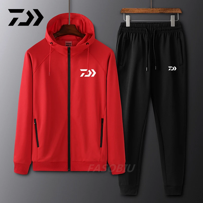 

Daiwa Men's Spring Autumn Fishing Clothing Sports Suit Outdoor Camping Fitness Outfit Fishing Suits Two-piece Fishing Clothes