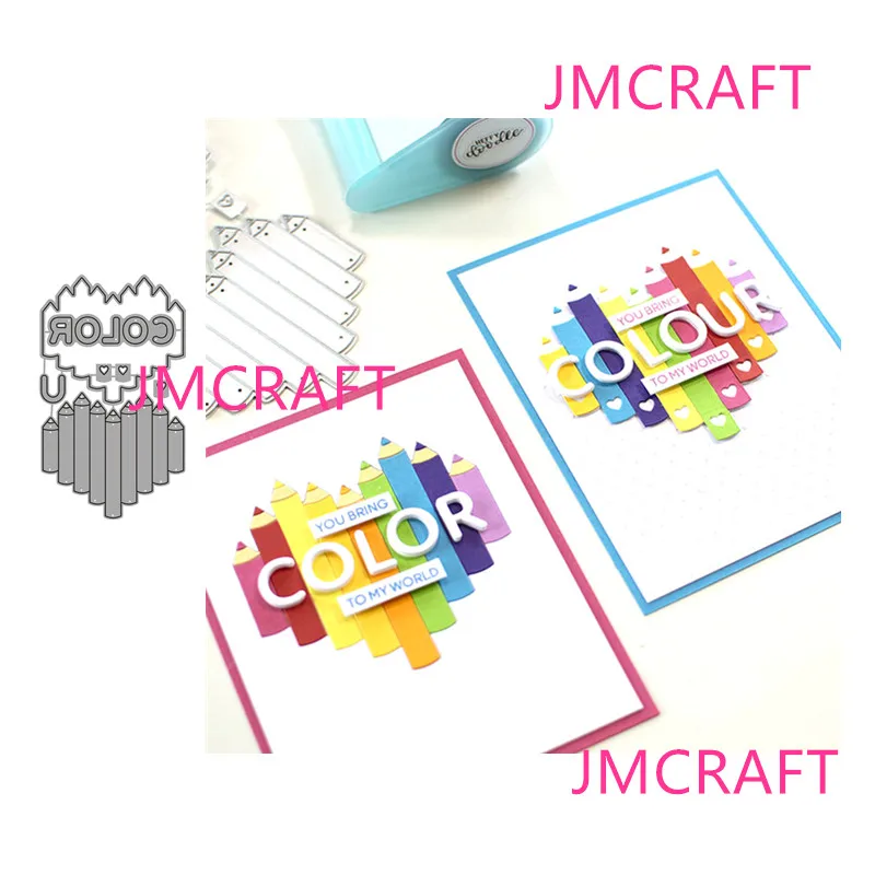 

JMCRAFT 2021New Pencil Puzzle Love Heart Metal Cutting Die For Scrapbooking Practice Hands-on DIY Album Card Handmade Tool