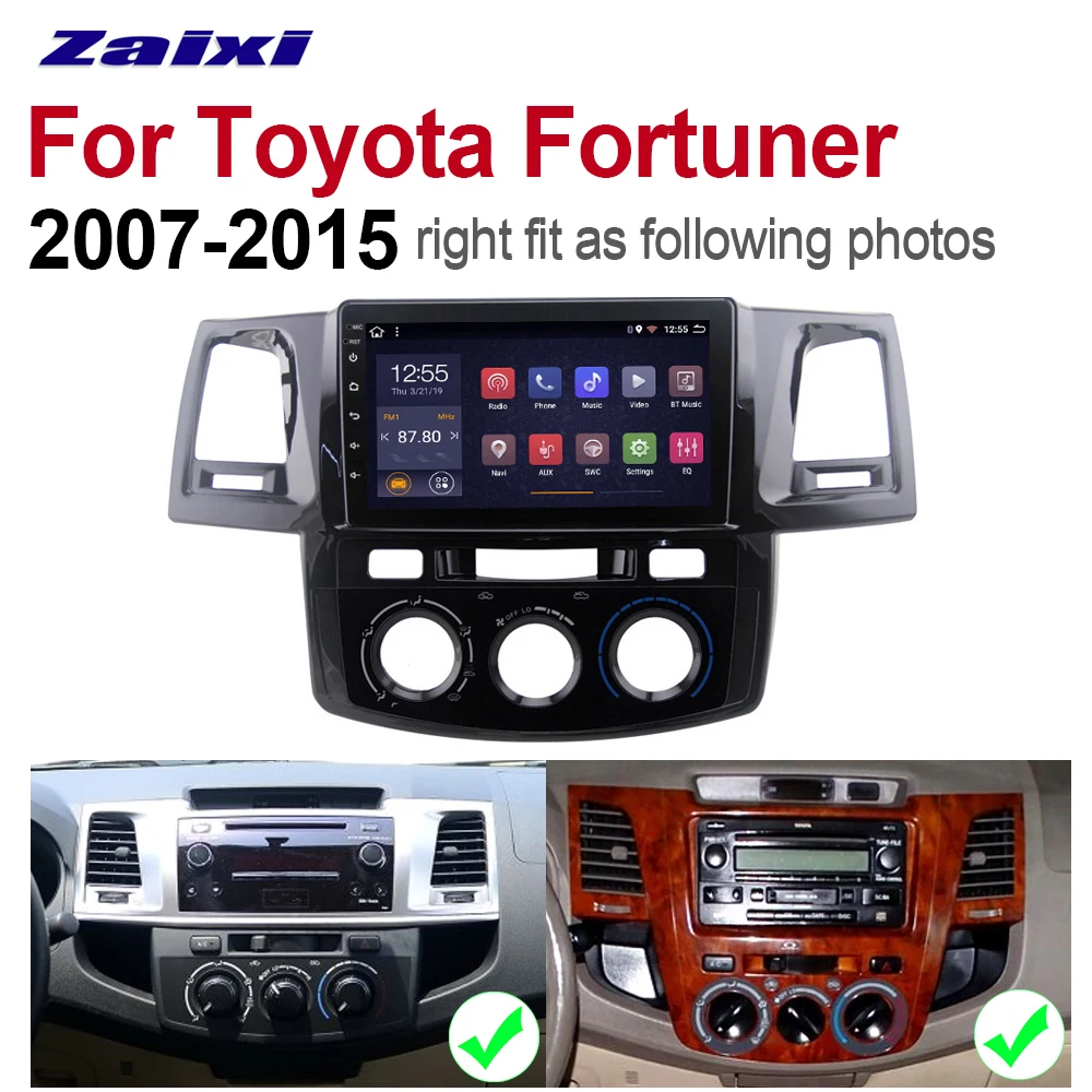 Автомобильный мультимедийный плеер ZaiXi 2 Din Android автомобильное радио для Toyota Fortuner