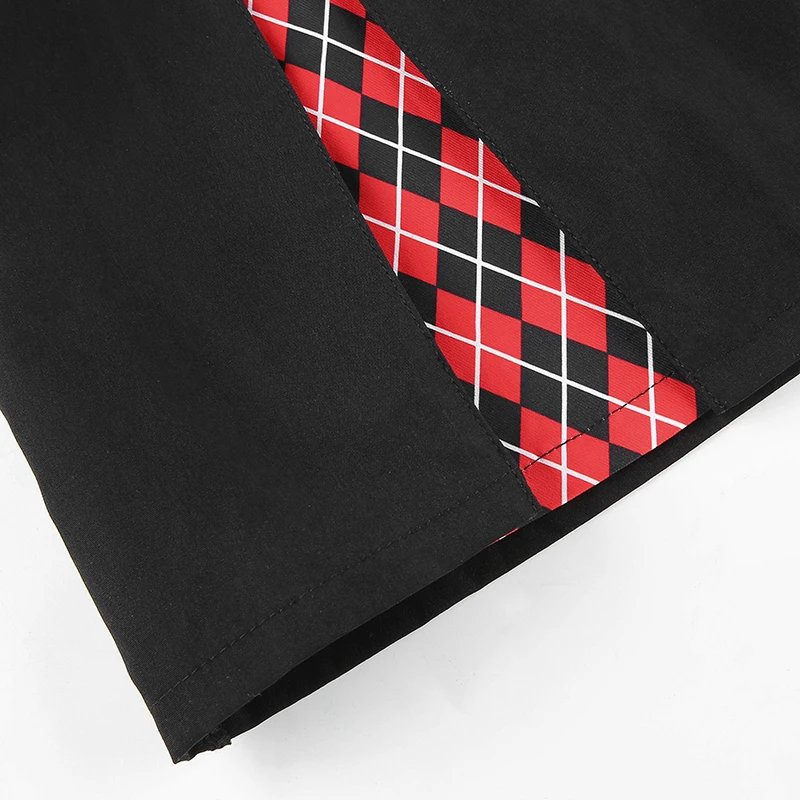 

England Style Print Y2K Skirts High Waist Pleated Skirt Retro Women Skirts Autumn New Red Cute Jurken 2021 Mini Skirts Bottom