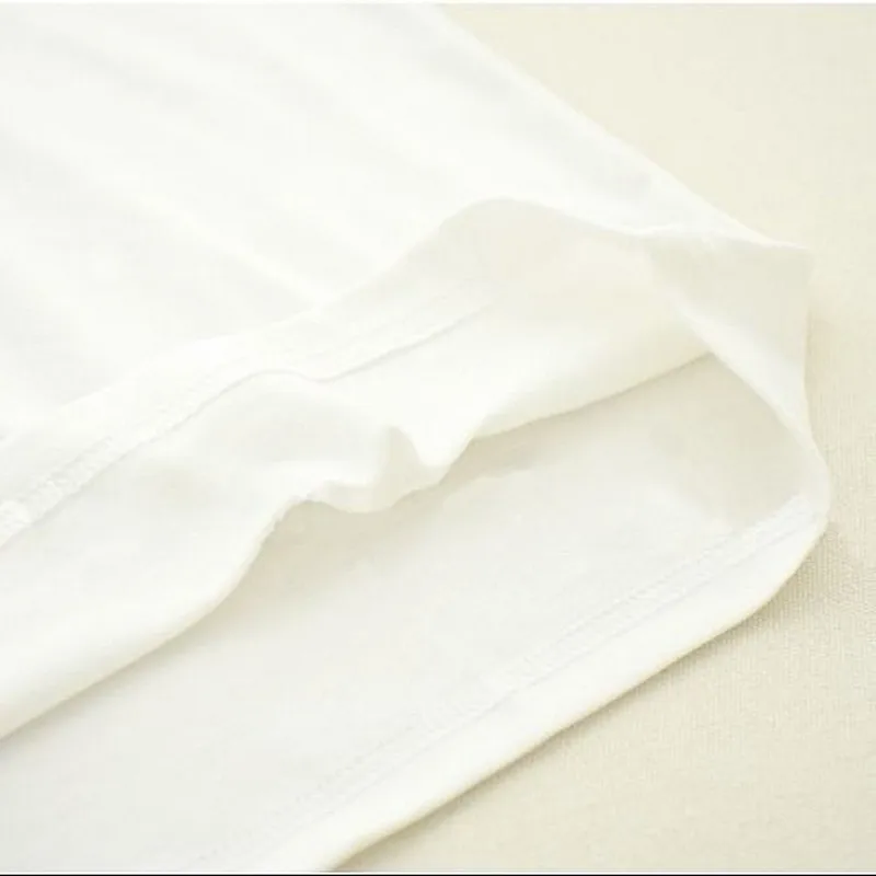 Футболка женская оверсайз с круглым вырезом милая рубашка рукавом до локтя и