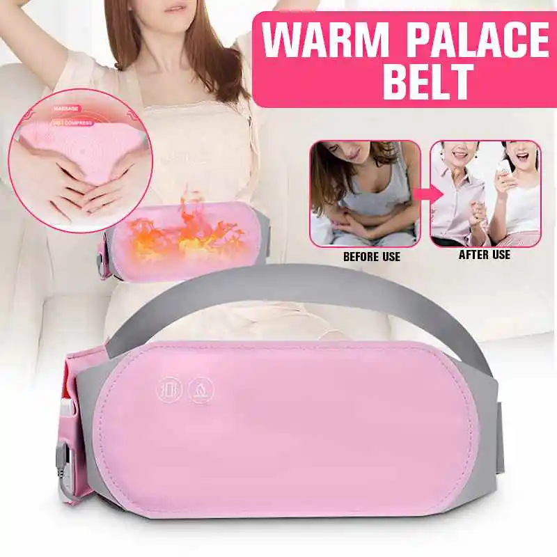 Моющийся Дальний инфракрасный беспроводной теплый пояс для матки с