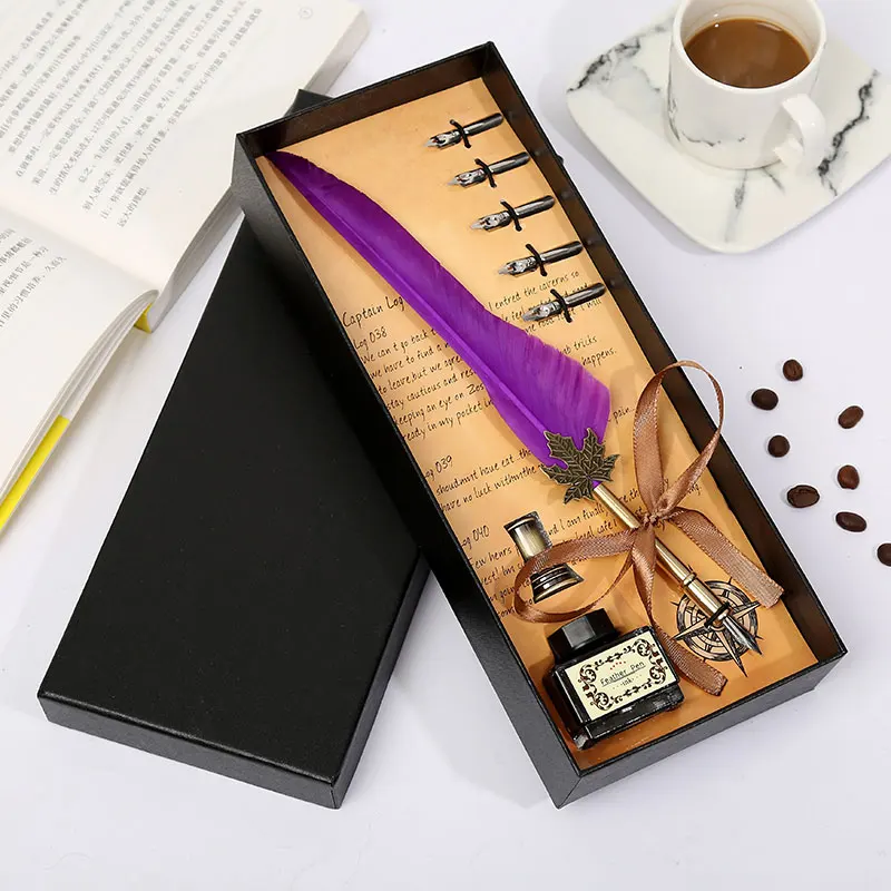 Набор ручек с перьями для каллиграфии Ретро Винтажные канцелярские