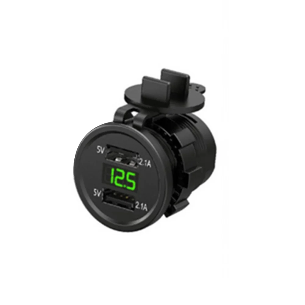 

5V Car charger Power Outlet 12V/24V Motorcycle Voltmeter PC plastic 4.5*3.5cm