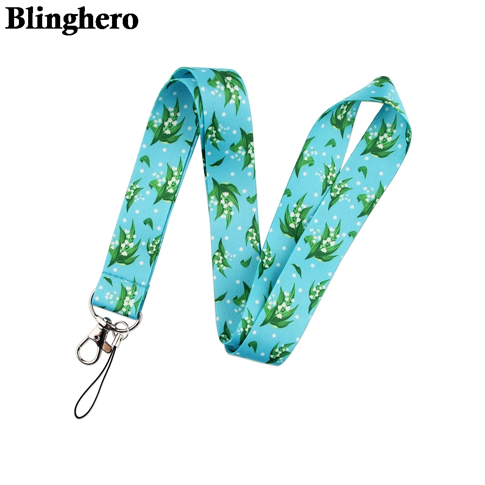 

CA1547 Cell Phone Strap Cute Flower Lanyard Neck Strap For Key ID Cards For USB Badge Holder DIY Hanging Rope
