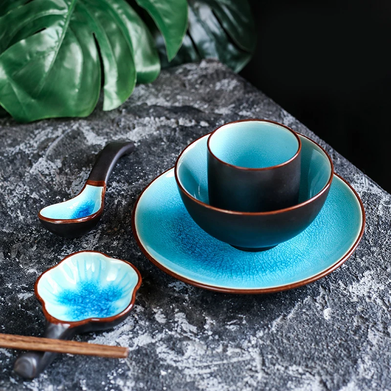 Японская Бриллиантовая посуда ложка чайная чашка набор для ресторана