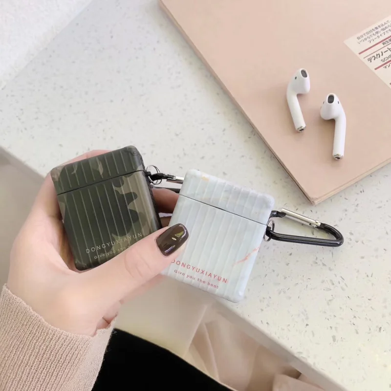 Модный камуфляжный чехол для наушников для Apple Airpods 1 2, защитный силиконовый чехол, беспроводная bluetooth-гарнитура, чехол для зарядки