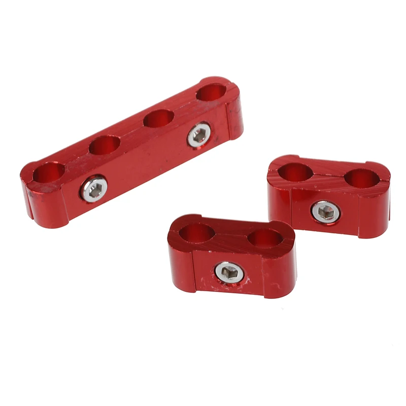 

3pcs Engine Spark Plug Wires Separator Divider Clamp Kit for 8mm 9mm 10mm Red