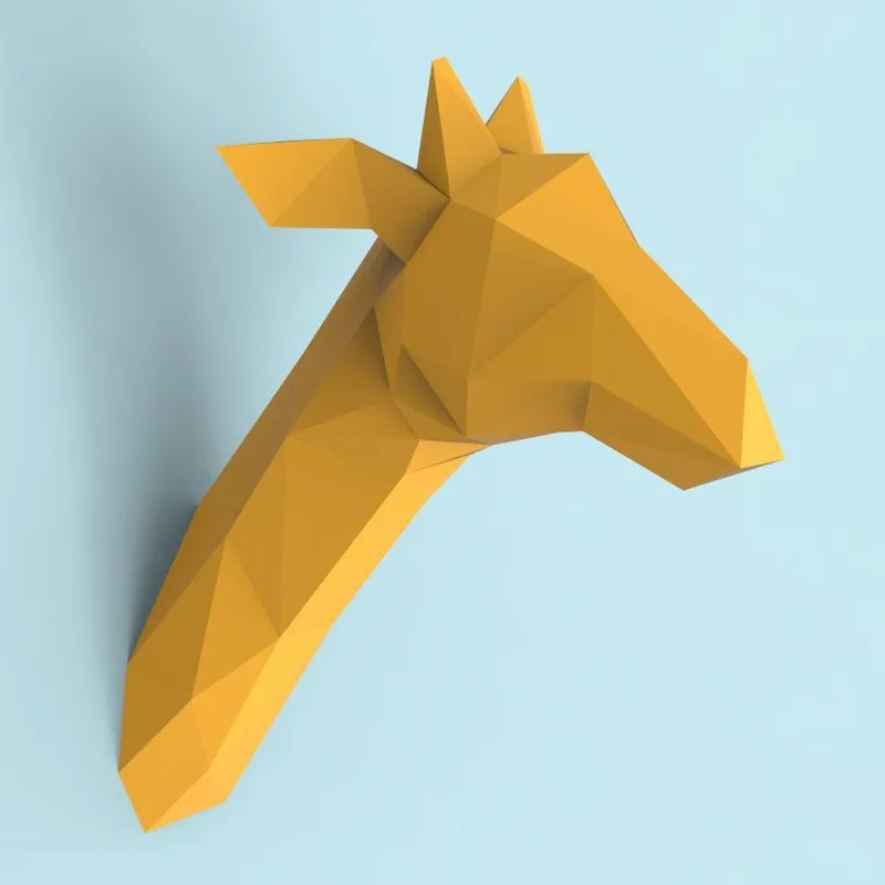 

3D Paper Model Handmade Giraffe DIY Wall Papercraft Home Decor Wall Decoration Puzzles Educational DIY Kids Toys Gift
