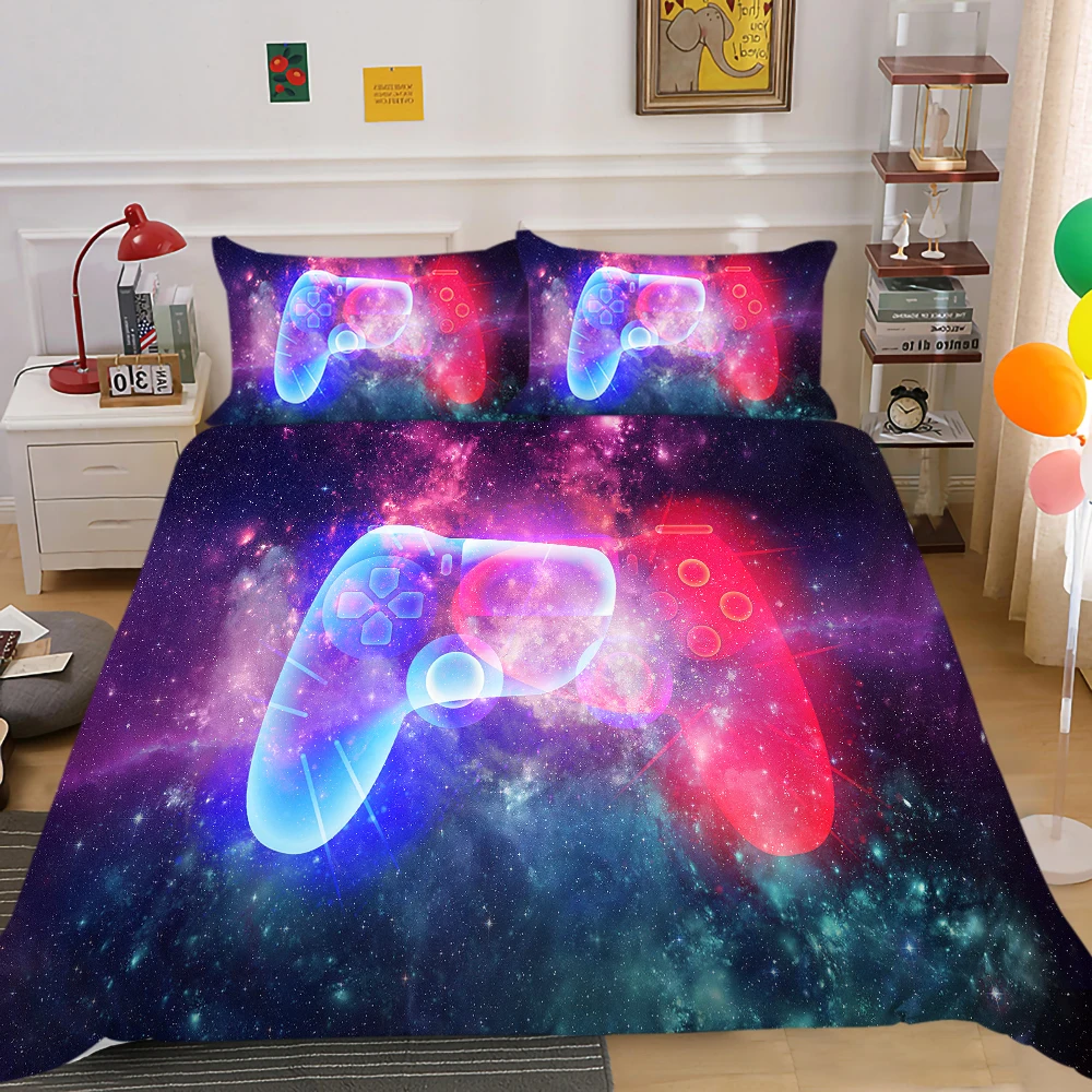 

Game Handle 3D Bedding Set Xbox Duvet Cover Single Boys Girls 2/3 Pcs & Pillowcase Comforter Covers Bedroom Decor