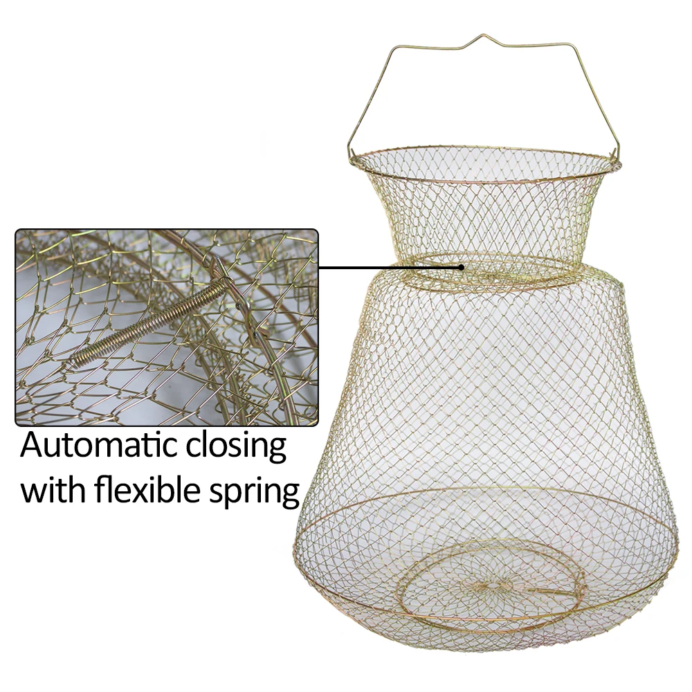Складной металлический Портативный Клетка Краб Креветка-кальмар Сталь Железная