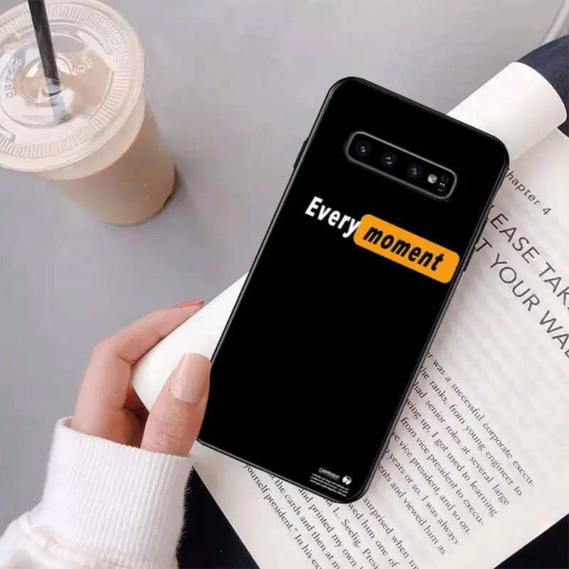 

Personal Greeting Phone Case For Samsung S20 Ultra S10 S10e S8 S9 Plus S7 Edge Note 10 9 8 Black Soft TPU Cove Fundas