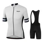 Новинка 2021 г., новый комплект велосипедной команды Ralvpha с коротким рукавом, Женская веломайка, Летний дышащий комплект одежды для велоспорта