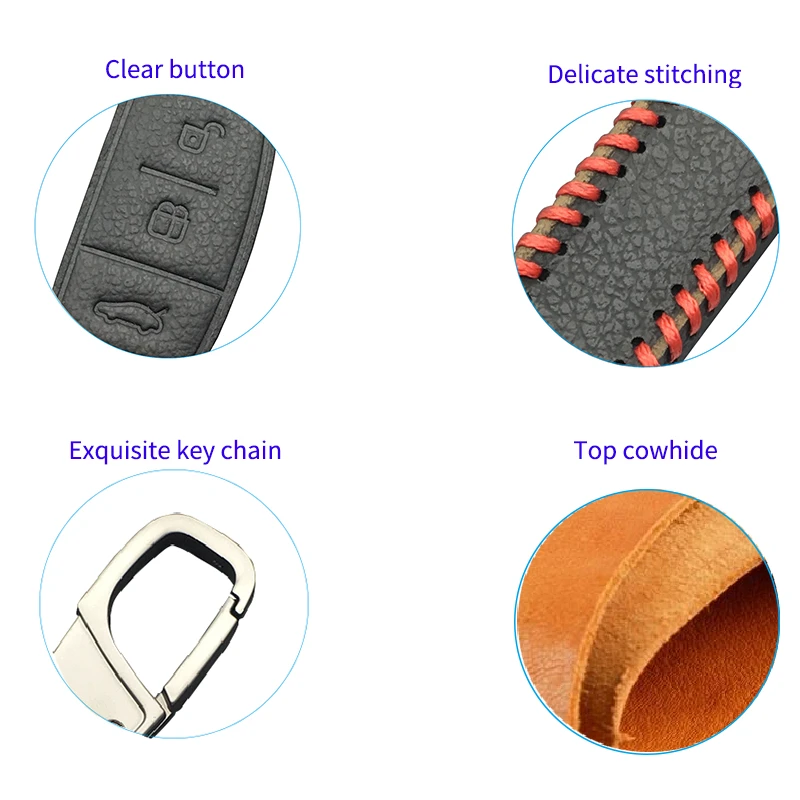 

For Kia Rio Cerato Soul Sportage Ceed Sorento K2 K3 K4 K5 Hot Sale Leather Flap Fold 3 Buttons Key Case Wrench Remote Cover Set